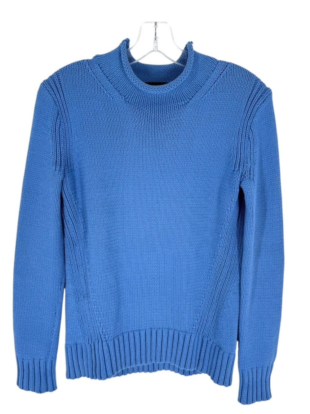 J Crew 1988 Rollneck Sweater Womens Size XXS Blue Periwinkle Cotton Blend - Picture 9 of 9